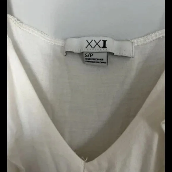 Forever 21 Women's Cream Ruffle Dress - Picture 7 of 7